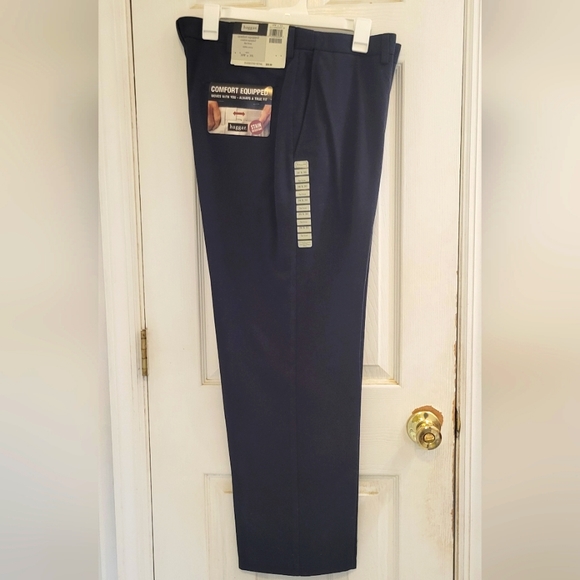 Haagar NWT Mens Work To Weekend Khaki Pants Navy 38/30. - Picture 4 of 10